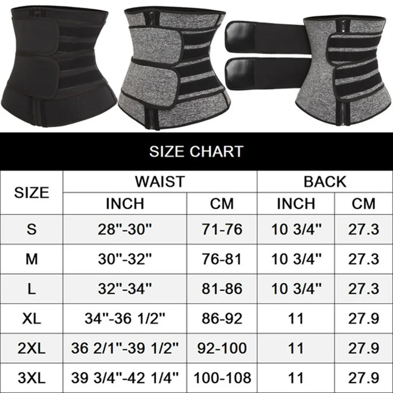 Neoprene Sauna Waist Trainer Corset Sweat Belt for Women Weight Loss