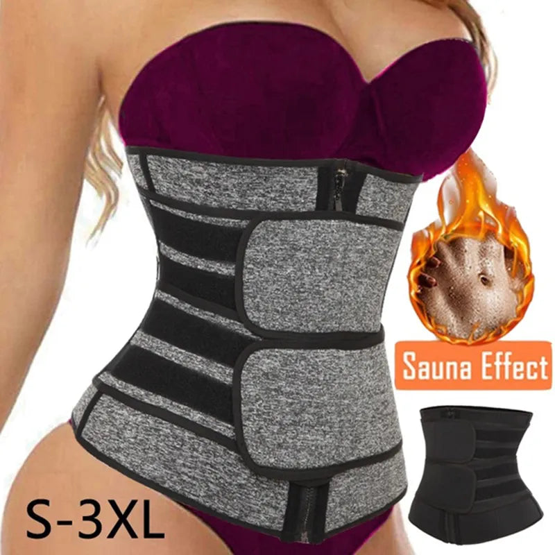 Neoprene Sauna Waist Trainer Corset Sweat Belt for Women Weight Loss