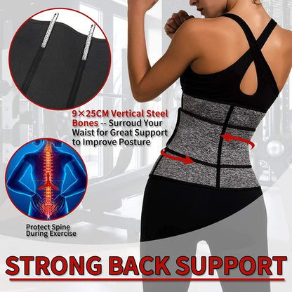 Neoprene Sauna Waist Trainer Corset Sweat Belt for Women Weight Loss